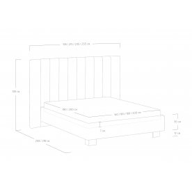 Полутораспальная кровать Barbara