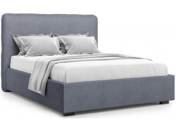 Полутораспальная кровать Brachano 140 серый велюр (velutto 32)