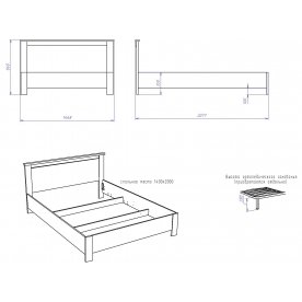 Полутораспальная кровать Денвер