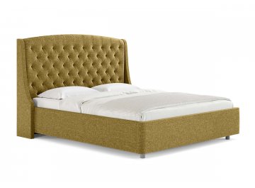 Двуспальная кровать Diamant горчичный кашемир