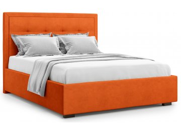 Полутораспальная кровать Komo 140 оранжевый велюр (velutto 27)