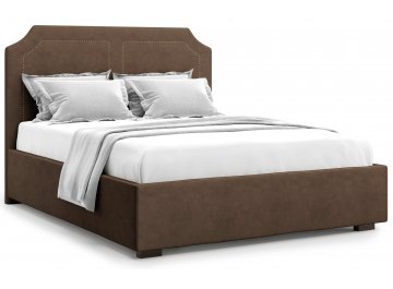 Полутораспальная кровать Lago 140 коричневый велюр (velutto 23)