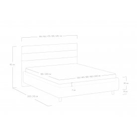 Полутораспальная кровать Linda