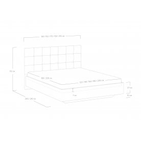 Полутораспальная кровать Luiza