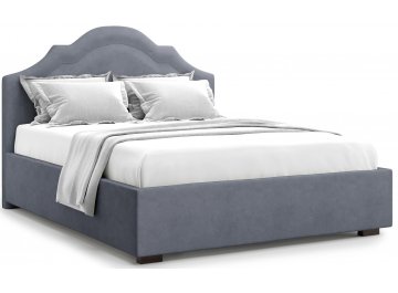 Полутораспальная кровать Madzore 140 серый велюр (velutto 32)