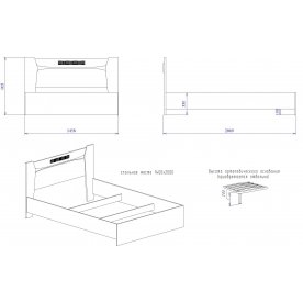Полутораспальная кровать Мале