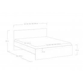 Полутораспальная кровать Mariana