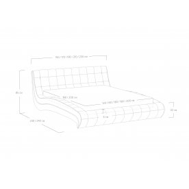 Полутораспальная кровать Milano