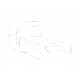 Полутораспальная кровать Rosa