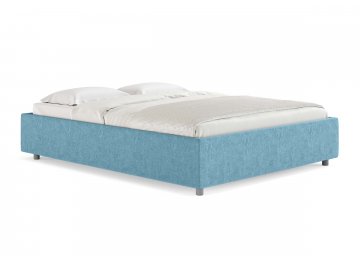 Двуспальная кровать Scandinavia голубой рогожка