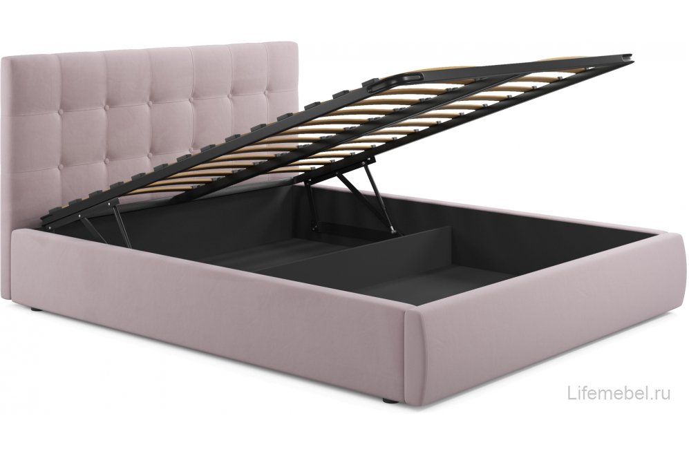 Полутораспальная кровать Selesta 140х200 с ПМ лиловая