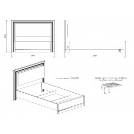 Полутораспальная кровать Сиенна