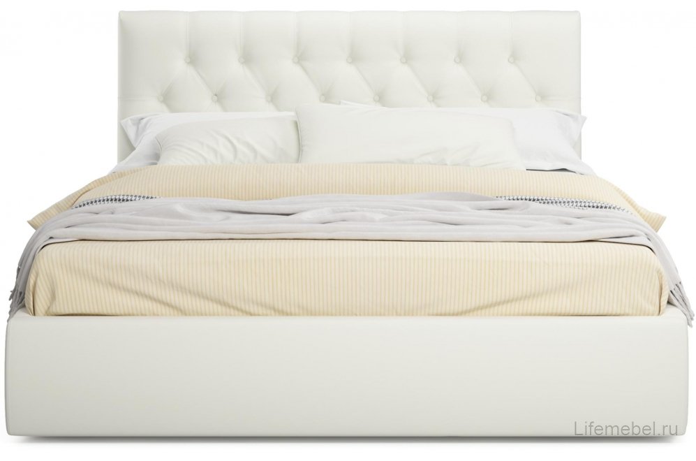 Полутораспальная кровать Verona 140х200 с ПМ бежевый велюр