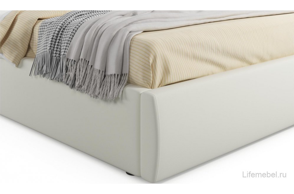 Полутораспальная кровать Verona 140х200 с ПМ бежевый велюр