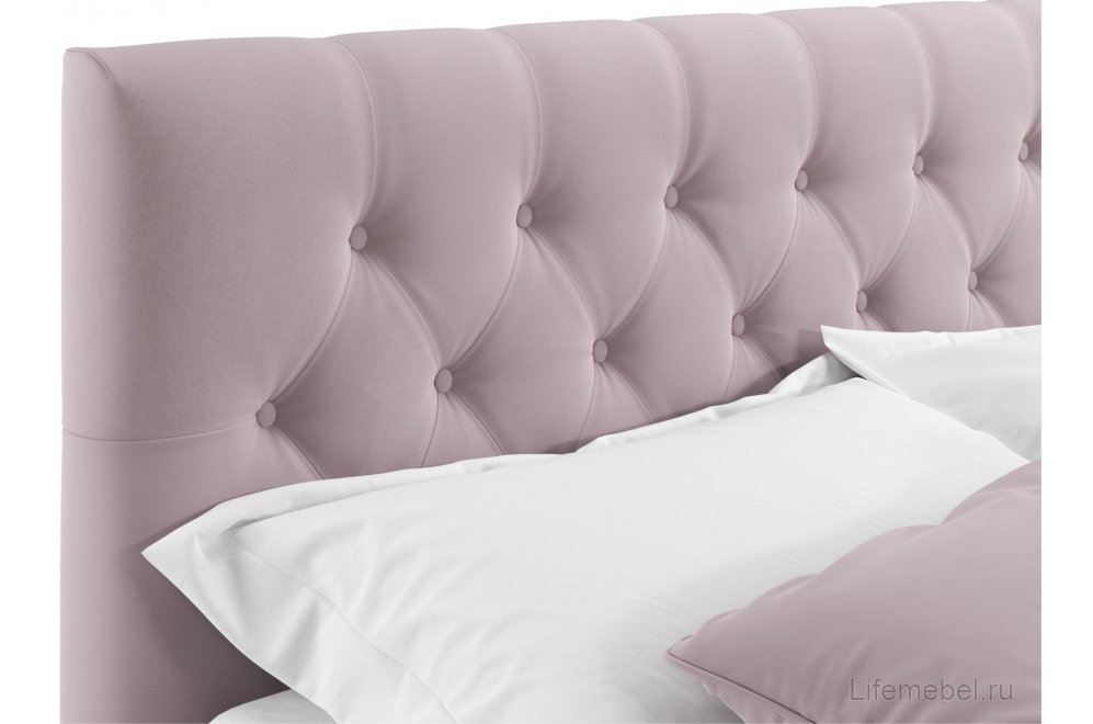 Полутораспальная кровать Verona 140х200 с ПМ лиловый велюр