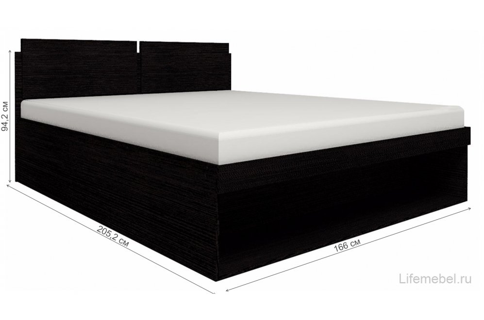 Кровать Hyper 160x200 венге с ПМ с матрасом