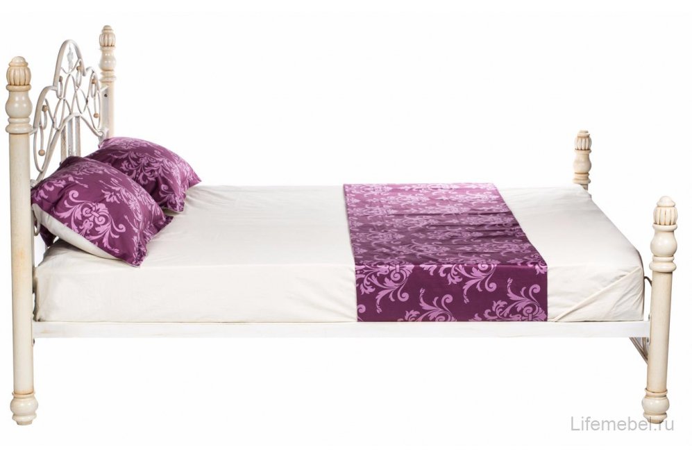 Кровать PS 8837 античный белый с матрасом