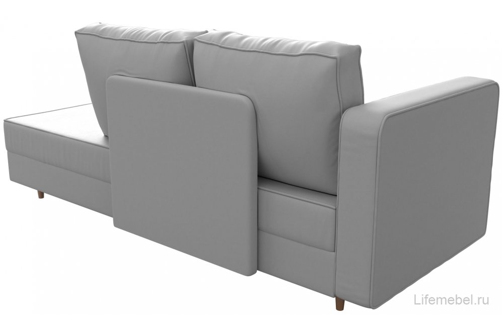 Кушетка Прайм левая белая экокожа