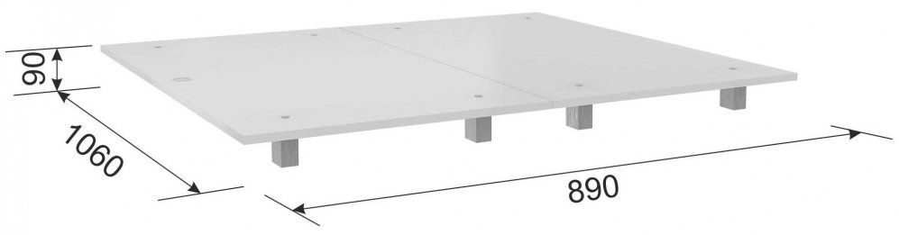 Основание настил Мебельсон 90х200 белый