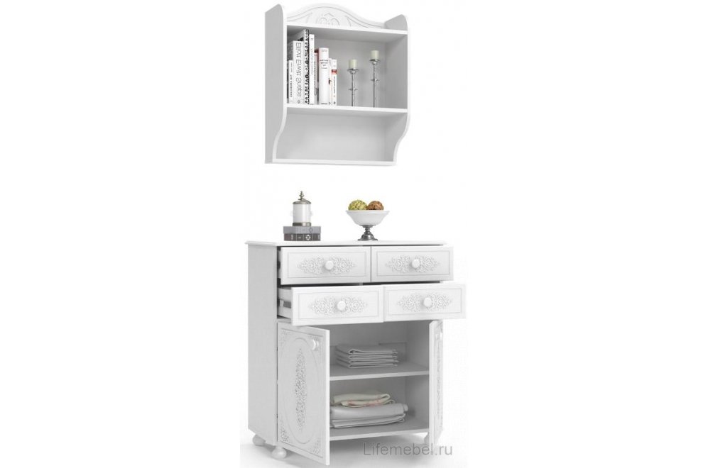 Полка Ассоль АС-15 белое дерево