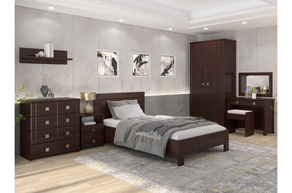 Полка Изабель ИЗ-82 орех темный