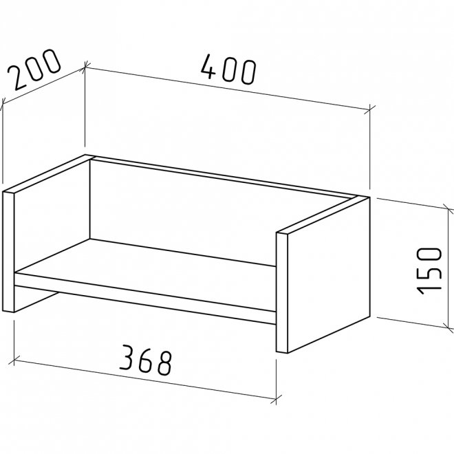 Полка Лайт-47 дуб молочный