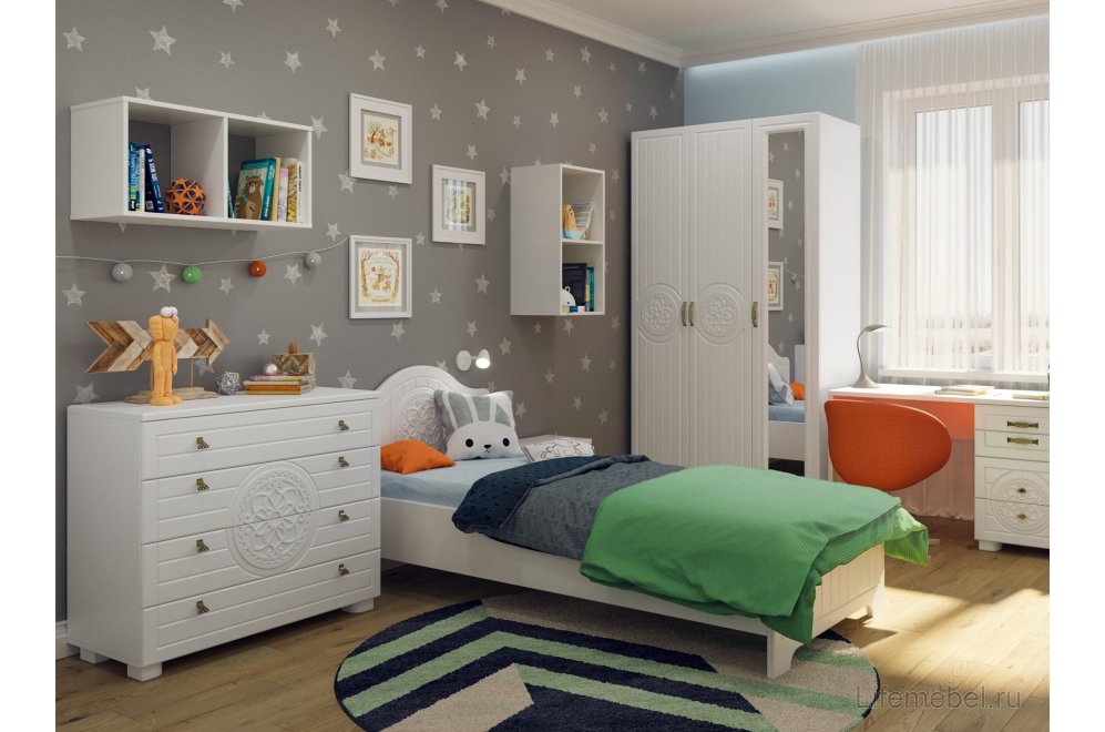 Полка Монблан МБ-80 белое дерево