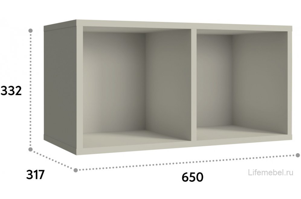Полка П-01 глиняный серый