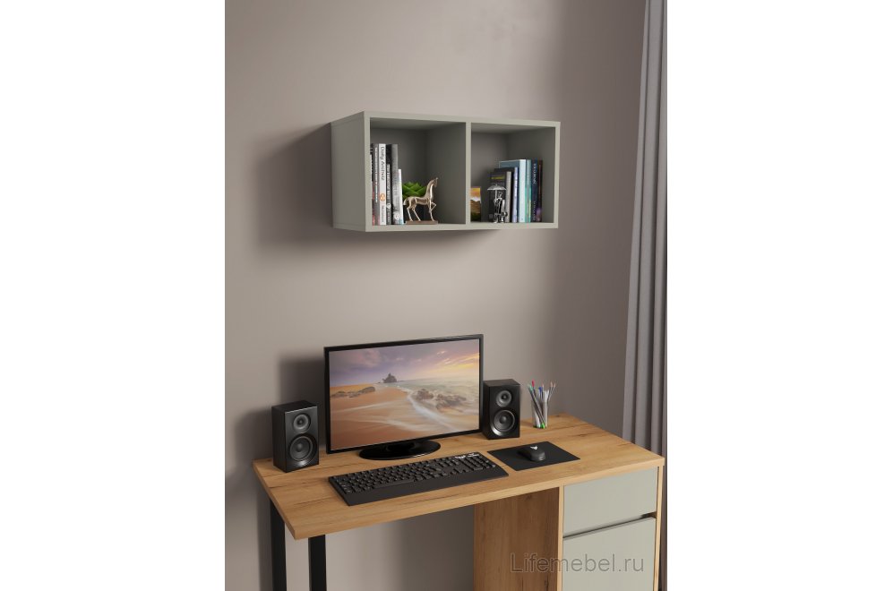 Полка П-01 глиняный серый