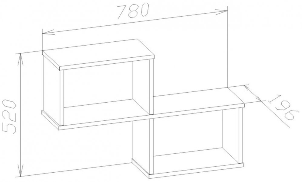 Полка ПК-1 дуб сонома