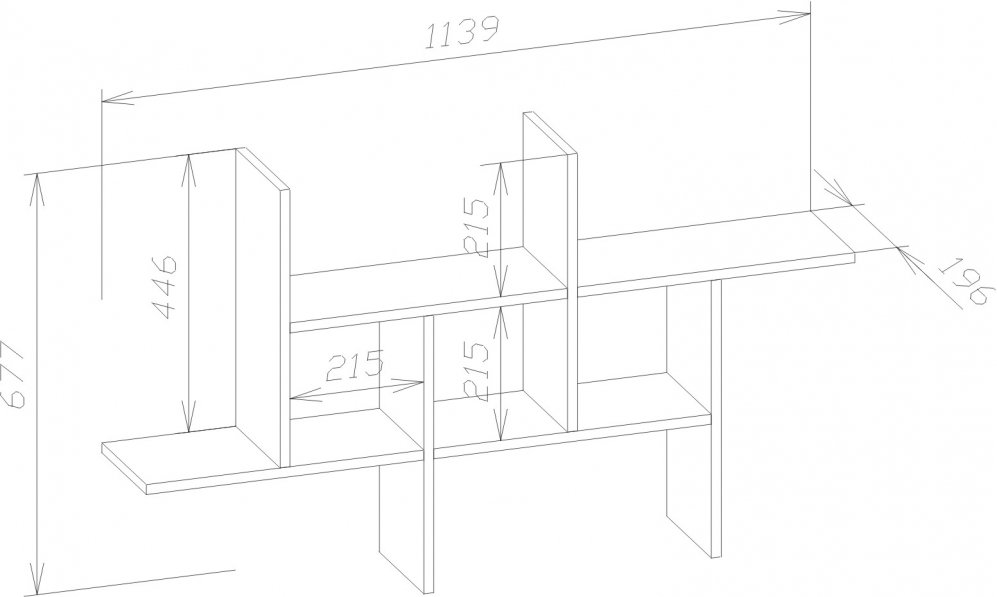 Полка ПК-6 дуб сонома