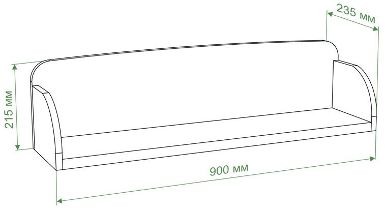 Полка Таланта НБЕ нельсон / белая