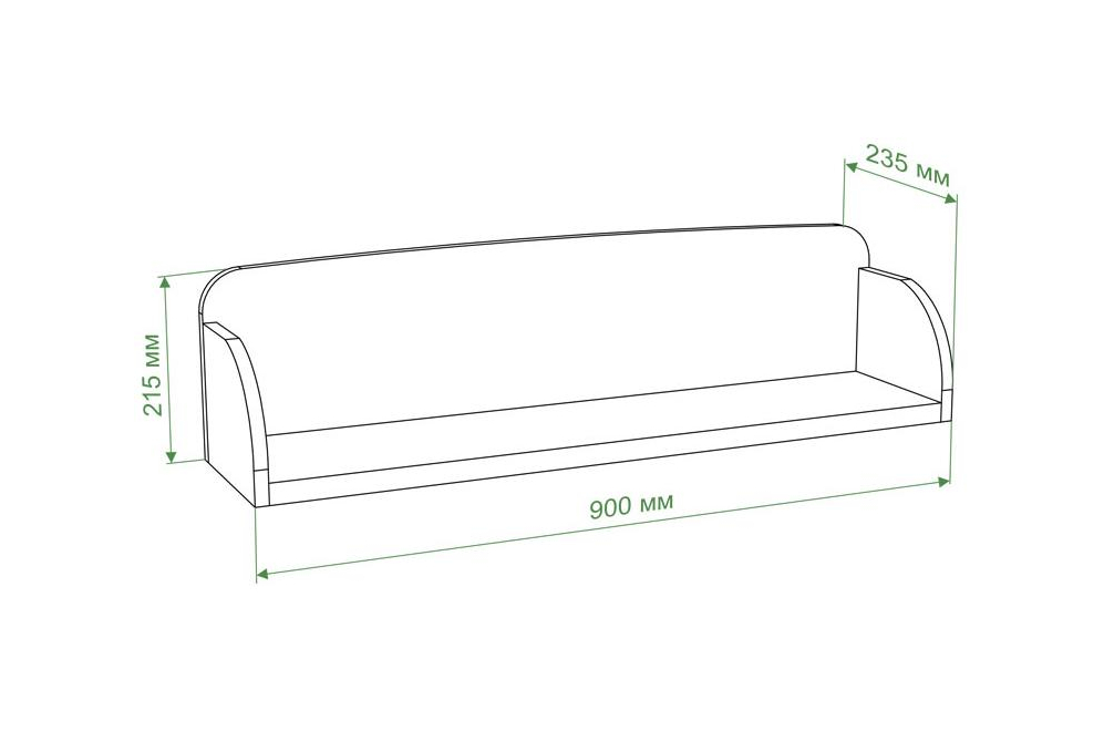 Полка ПОД ШК шамони / карамель