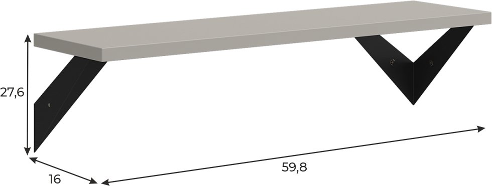 Полка Рич кашемир / черный