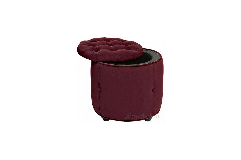 Пуф Зулу бордовый