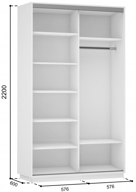 Шкаф-купе Экспресс Фото Дуо ФФ Улица 120 см сонома