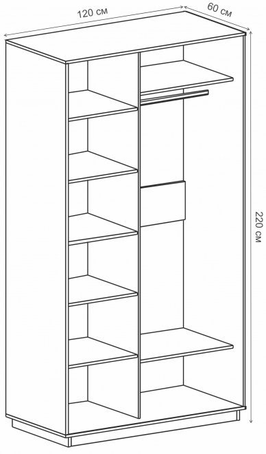 Шкаф-купе Леон-2 Прага 1200