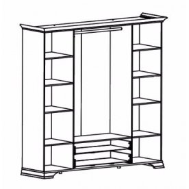 Шкаф четырехдверный Kentaki S320-SZF6D2S