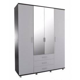 Шкаф четырехстворчатый Мальта венге / белый