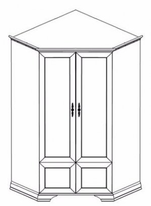 Шкаф угловой Kentaki SZFN2D каштан