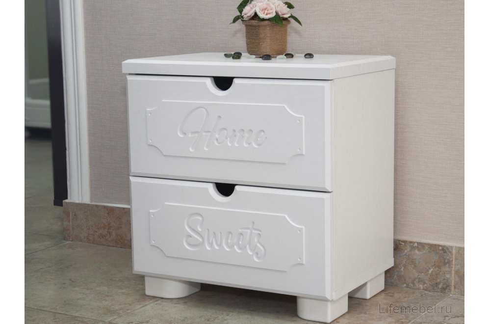 Прикроватная тумба ДримСтар ДС-14 белое дерево
