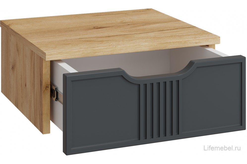 Прикроватная тумба ЭЛ-23 дуб крафт золотой / графит подвесная