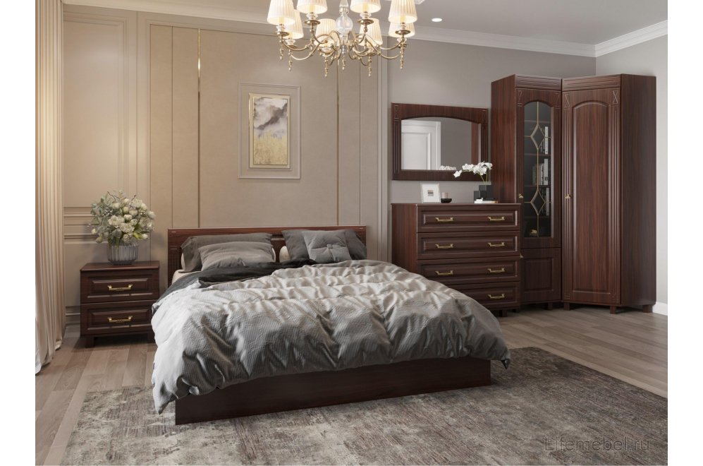 Прикроватная тумба Элизабет ЭМ-15 орех темный