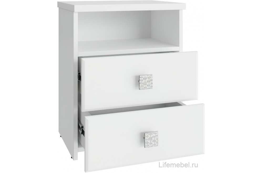 Прикроватная тумба Изабель ИЗ-58К белое дерево