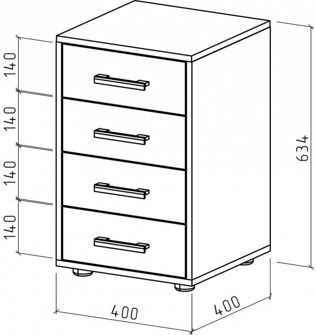 Прикроватная тумба Остин-2 дуб сонома