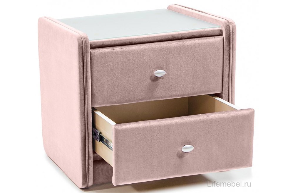 Прикроватная тумба Мягкая teddy 027 пудровая