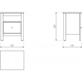 Прикроватная тумба Сага