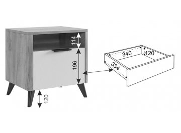 Прикроватная тумба Адам