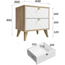 Прикроватная тумба Велламо