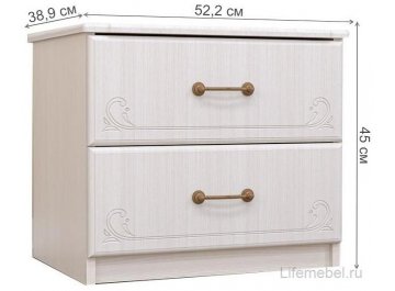 Тумба прикроватная Кэт — 6 бодега / сандал белый